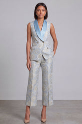 Blue Shawl Lapel 2-Piece Women Suits