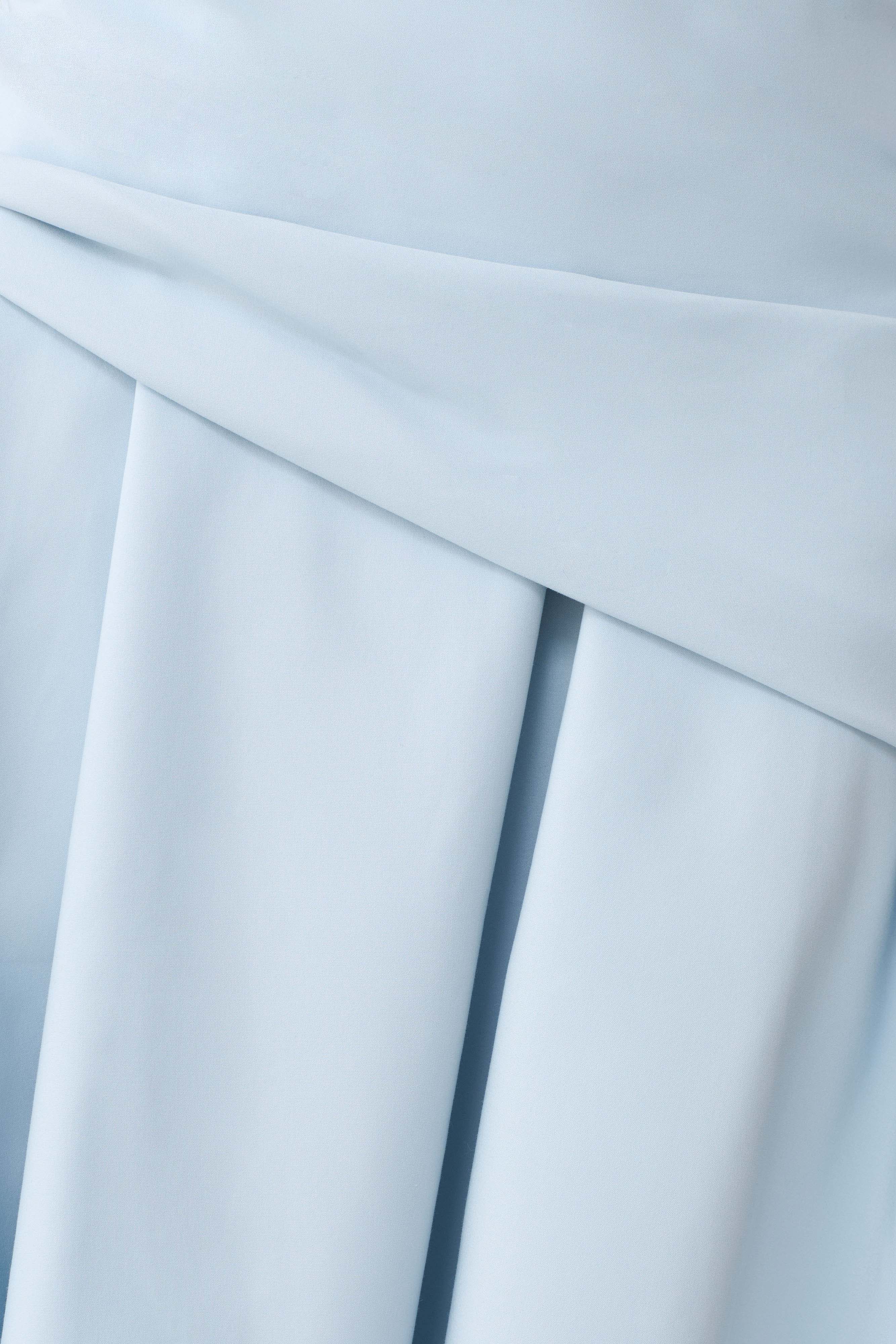 Emily Wrapped Waist Midi Dress - Sky Blue